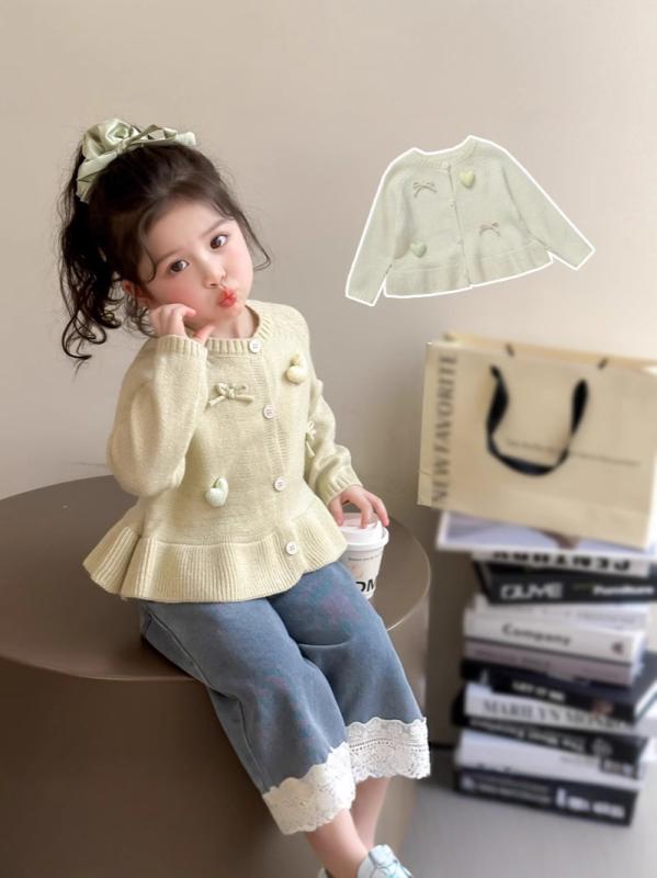 子供服 カーディガン ニット 女の子 春秋 ニットカーディガン 長袖 トップス ベビー服 子供 春物 幼児 ..