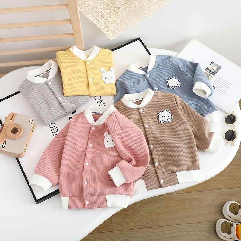 ベビー服 男女兼用 野球 ジャケット 春秋 かわいい アウター カーディガン 羽織り 保温 幼児 子供 ピン..