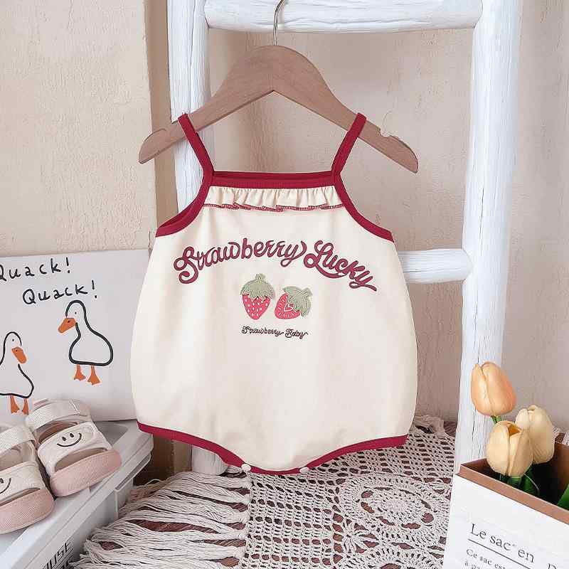 ベビー服 女の子 ロンパース 夏 新生児 薄手 コットン かわいい ノースリーブ カバーオール ブルマ セット 赤ちゃん 幼児 66cm 73cm 80cm 9...