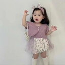 ベビー服 ロンパース 春夏 薄手 新生児 赤ちゃん 女の子 かわいい キャミソール ブルマ 上下セット 綿100%