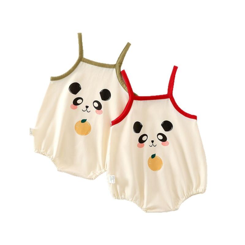 ベビー服 夏 薄手 ノースリーブ ロンパース 包みボタン 無縫製 ハーレムパンツ 新生児 男女兼用 コット..