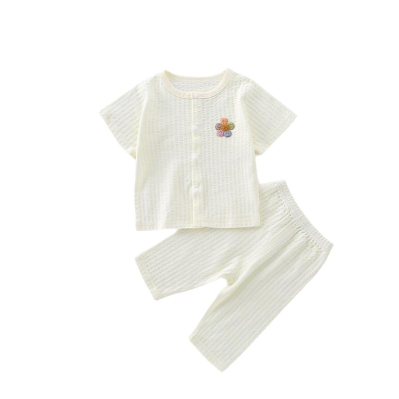 ベビー パジャマ 上下セット 薄手 半袖 コットン ベビー服 赤ちゃん 幼児 子供 男...