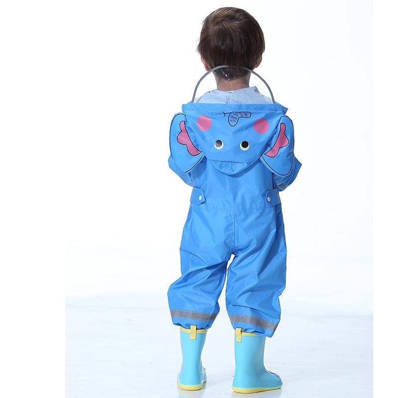 キッズ レインコート 小学生 幼稚園 保育園 子供用 雨具 ランドセル対応 防水 カッパ 連体式 フード付き かわいい 動物柄 通園 通学 遠足