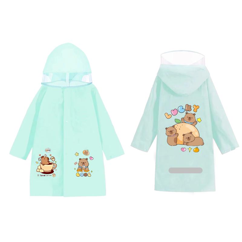 子供用レインコート 女の子 小学生 幼稚園 かわいい 防水 撥水 リュック対応 キッズ 雨具 カッパ ピン..