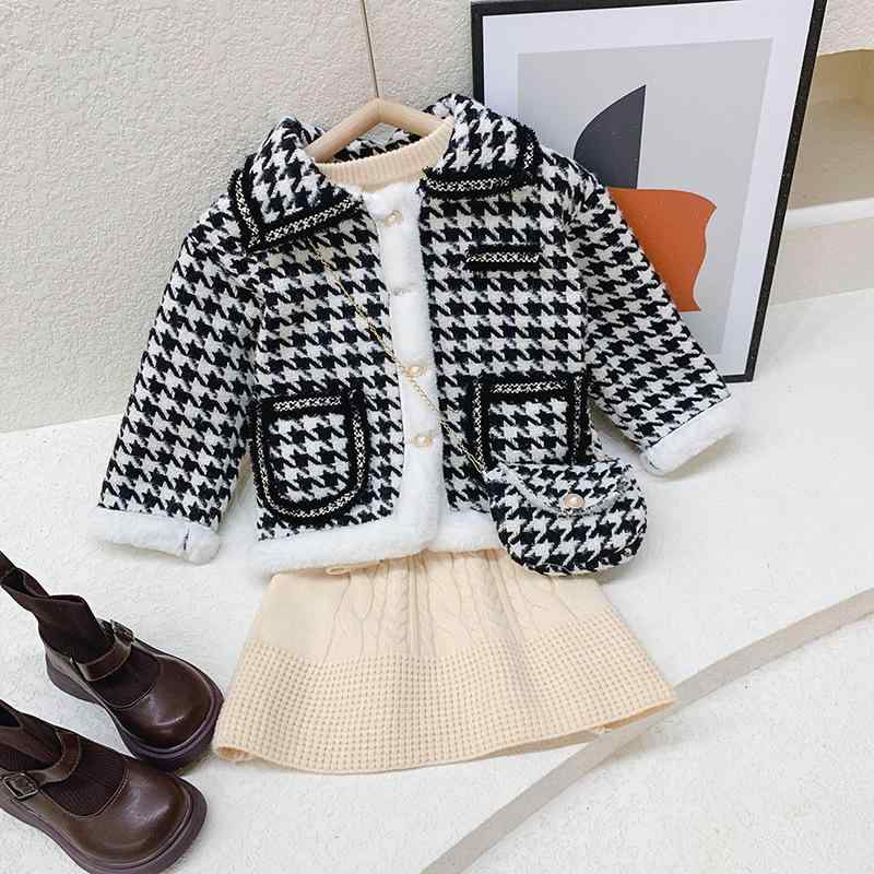 子供服 コート 秋冬 女の子 アウター ボア ジャケット 裏起毛 チェック柄 厚手 あったか かわいい おしゃれ 韓国風 ブラック ブラウン 90cm 100cm 110cm 120cm 130cm