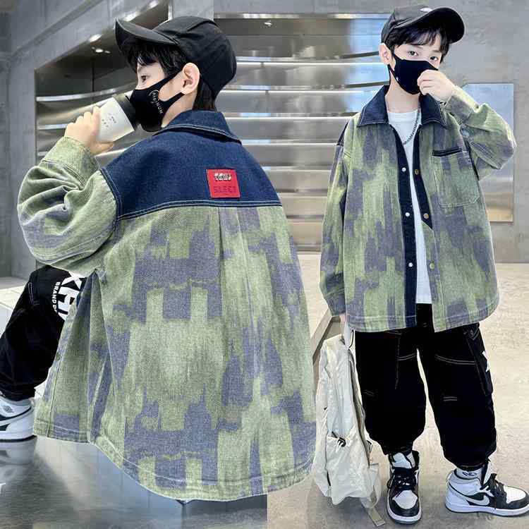 キッズ デニム ジャケット 男の子 子供 Gジャン アウター 春物 長袖 トップス ボーイズ カジュアル お..