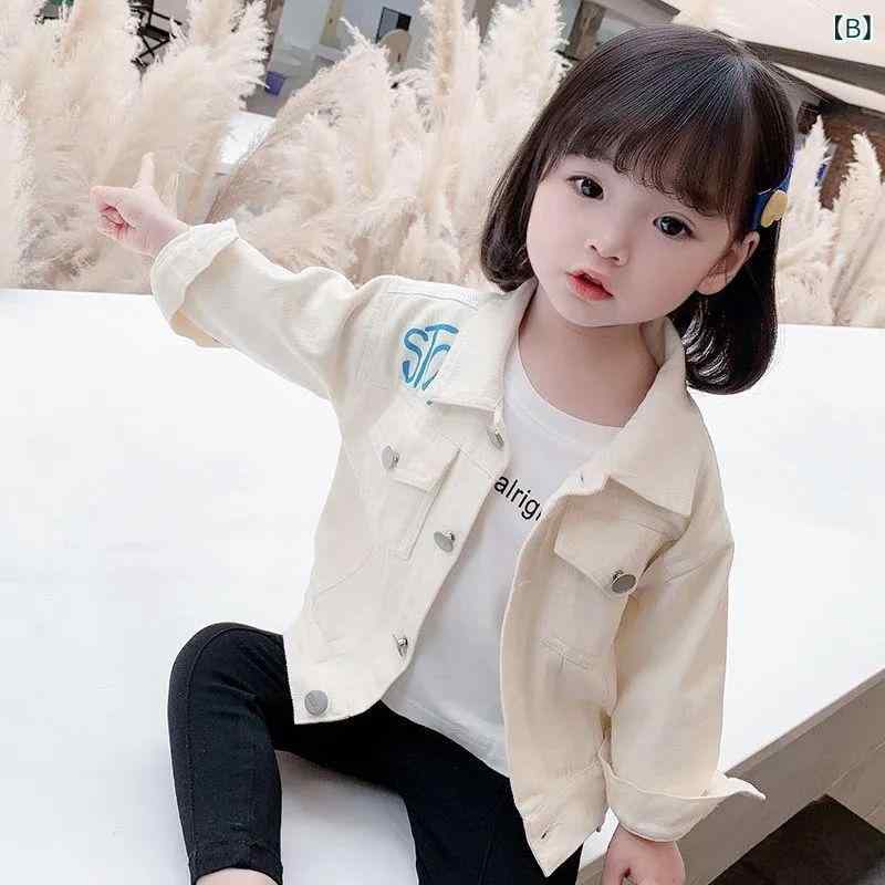 子供服 ジャケット 女の子 デニムジャケット 春秋 薄手 韓国風 かわいい おしゃれ アウター ベビー キッズ ガールズ 子供用 長袖 トップス 通園 通学