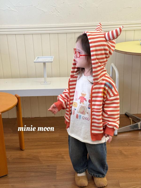 子供服 女の子 ストライプ アウター Tシャツ デニムパンツ 3点セット 長袖 カジュアル 秋