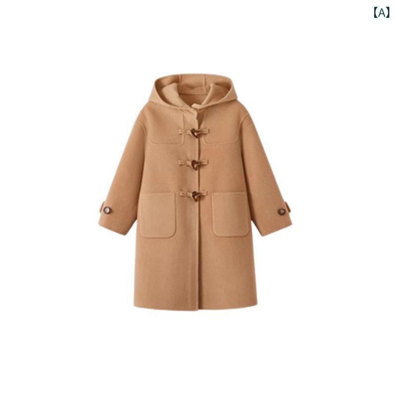 コート キッズ 女の子 子供服 カキ色 アウター ジャケット 秋冬 中学生 小学生 裏地付き 130 140 150 160 170cm