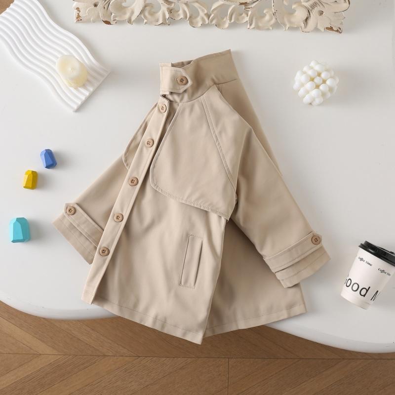 子供服 ガールズ トレンチコート 春秋物 子供 中長丈 韓国風 イングリッシュスタイル アウター ベビー 小学生
