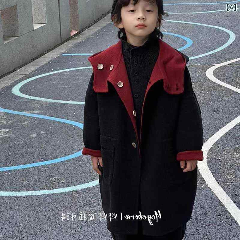 キッズ 男の子 アウター 中綿入り ハーフコート フード付き カジュアル 防寒 普段使い