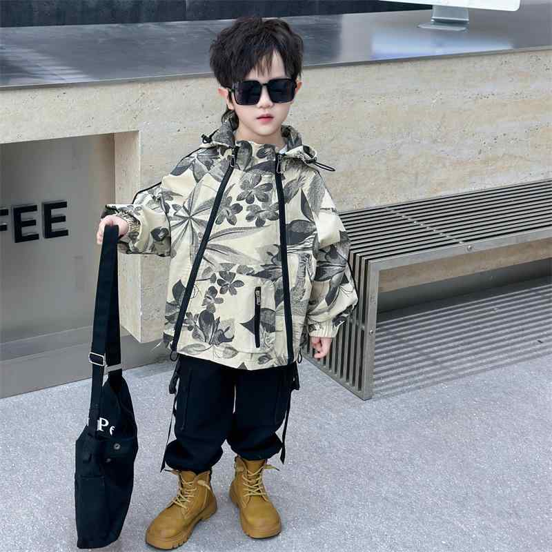 子供服 ジャケット 男の子 スプリングコート 春秋 フード付き トップス ボーイズ アウター 3歳 4歳 5歳..