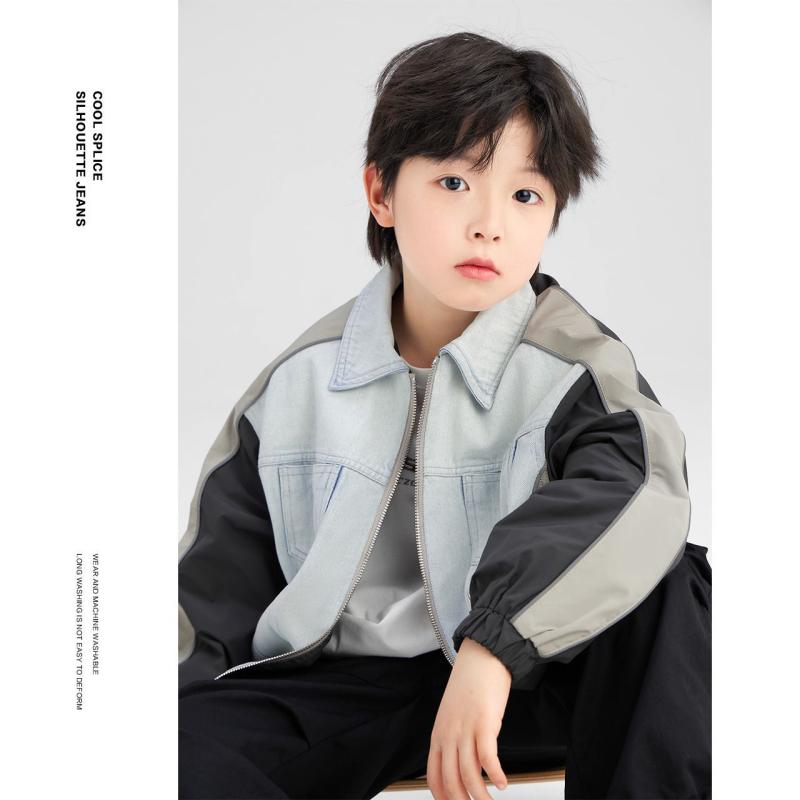 子供服 ジャケット 男の子 デニムジャケット 春秋 中大童 ボーイズ アウター 普段使い 韓国風