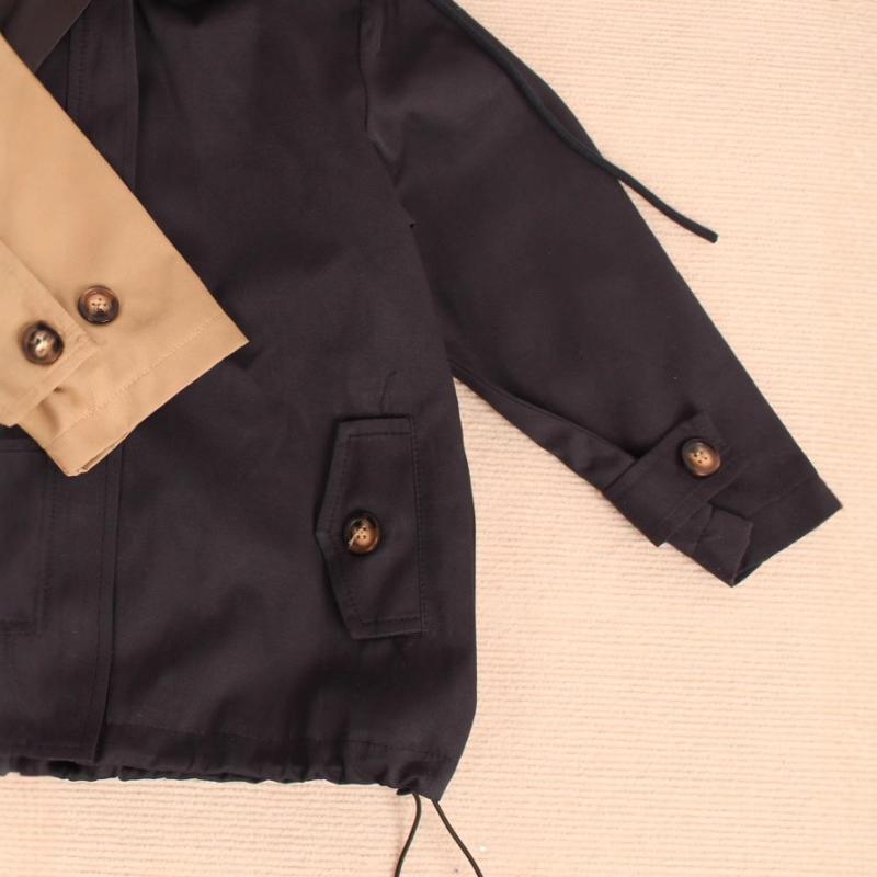 子供服 ジャケット ベビー服 スプリングコート 男女兼用 レトロ ミドル丈 コットン 翻襟 アウター