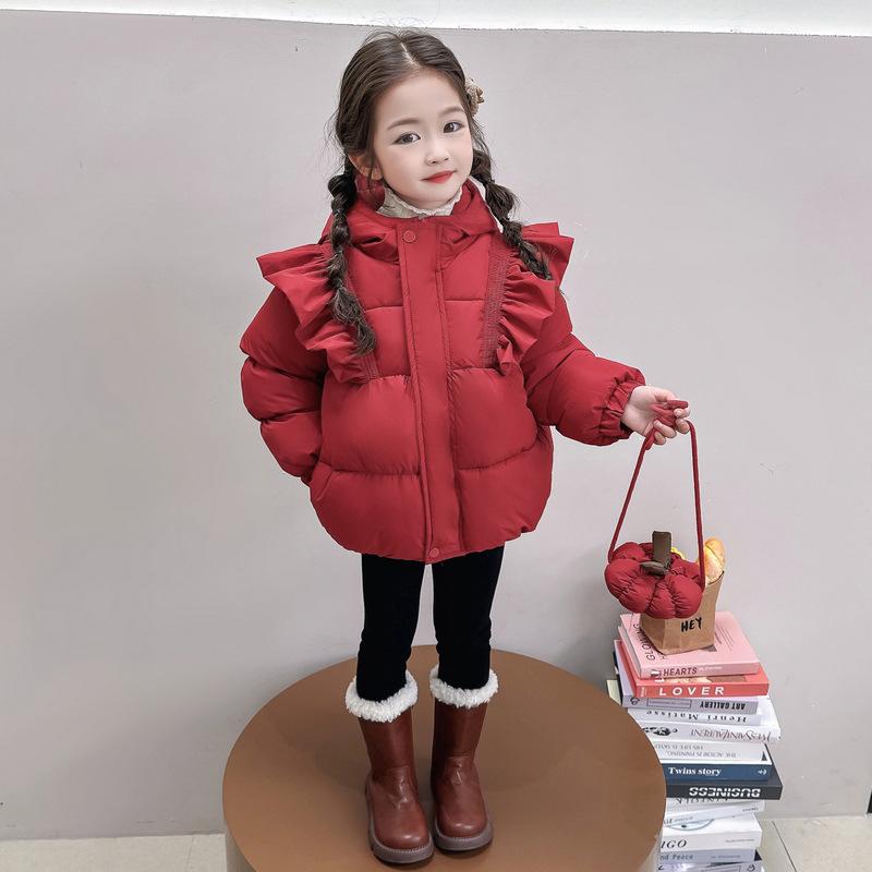 子供服 ガールズ 中綿入りジャケット 冬 女の子 羽毛 中綿 コート 厚手 ポリエステル アウター 防寒 90cm 100cm 110cm 120cm 130cm 140cm