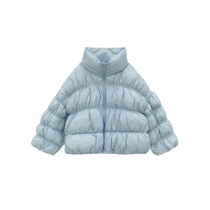 Blousons, Jumpers - 子供服 ガールズ ダウンジャケット 秋冬 アウター 防寒 撥水 厚手 女の子 キッズ ダックダウン ポリエステル イエロー ブルー