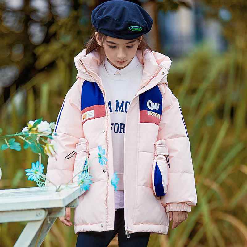 Coat - 子供用ダウンジャケット 男の子 中綿入り 中長丈 アウター 秋冬 防寒 工装風
