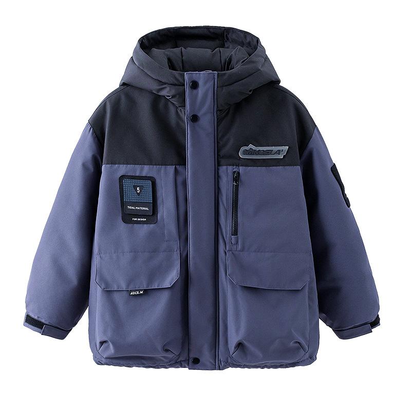 子供用ダウンジャケット 男の子 中綿入りジャケット 防寒 アウター 撥水 防風 アウトドア 秋冬 紫 青 緑