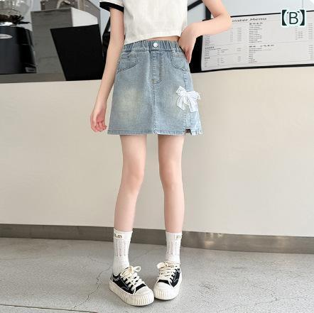 子供服 ジーンズスカート パンツ付きスカート 女の子 夏 ショートパンツ デニム 薄...