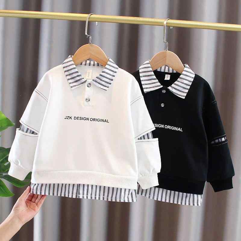 子供服 スウェット トレーナー 男の子 春秋 トップス レイヤード風 プルオーバー カットソー ベビー ポロシャツ 普段使い