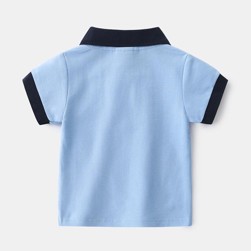 乐天商城 - キッズ ポロシャツ 半袖 トップス 子供服 カトゥーン柄 男女兼用 接触冷感 吸湿速乾 普段使い ホワイト イエロー ブルー ブラック系