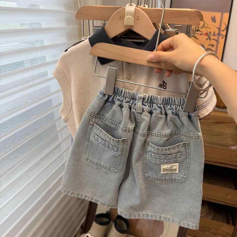 ポロシャツ キッズ 男の子 夏用 ノースリーブ トップス 全綿 子供服 ベビー服 カジュアル 普段着 通園着