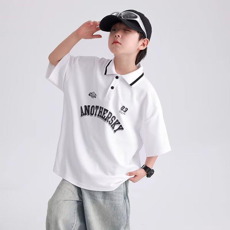 キッズ ポロシャツ 半袖Tシャツ 男の子 ボーイズ 夏服 スポーツ ウェア トップス 接触冷感 通気性 120 ..