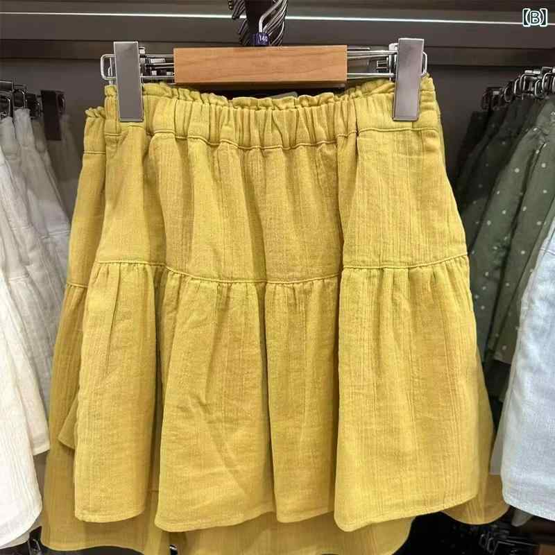 スカート キッズ 女の子 ミニスカート ショートパンツ付き Aラインスカート 春夏 ...