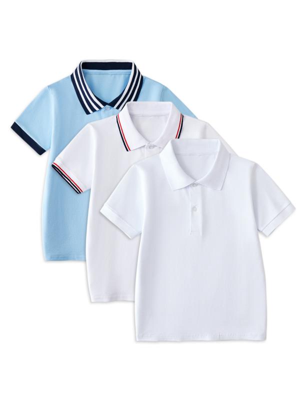 ・スタイル: 学院・適用性別: 中性/男女兼用・適合シーズン: 夏・主な素材: 綿96%以上・柄: その他・カラー: ホワイトTシャツ（半袖）, ブラックTシャツ（半袖）, 大红色Tシャツ（半袖）, 浅藍色Tシャツ（半袖）, 黄色Tシャツ（半袖）, 橙色Tシャツ（半袖）, 白色撞红领（半袖）, 白色彩扣（半袖）, 浅藍黒色条纹领（半袖）, 纯白藍领（半袖）, 纯白黒领（半袖）, 浅藍黒领（半袖）, 纯白黒红领（半袖）, 浅藍红边领（半袖）, 浅藍白领（半袖）, 白色藍袖（半袖）, 白色绿领（半袖）, 白色黒领（半袖）, 白色红藍领（半袖）・適合身長: 100cm, 110cm, 120cm, 130cm, 140cm, 150cm, 160cm, 165cm, 170cm, 175cm, 180cm, 185cm, 190cm・人気要素: 無地・生地名称: 綿・対象年齢: 中小童(3~8歳，100~140cm)・製品カテゴリ: ポロシャツ