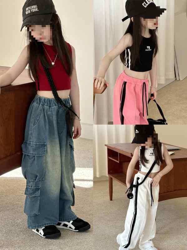 ・スタイル: 韓国版・款式: ノースリーブ・適合年齢: 中小童(3~8歳、100~140cm)・主な素材: 綿・主素材の含有量: 95%・安全レベル: B類・カラー: レッド, ブラック, ホワイト・適合身長: 90, 100, 110, 120, 130, 140, 150・製品カテゴリ: 子供用タンクトップ