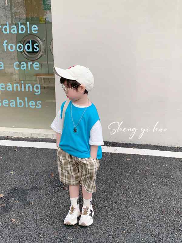 子供用ベスト 男の子 夏物 トップス 無袖 コットン100％ カットソー 接触冷感 普段使い