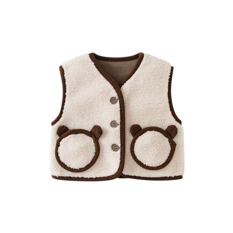 子供服 ベスト 男の子 秋冬 ベビー 一体型フリース 冬 保温 チョッキ 赤ちゃん アウター 普段使い ベー..