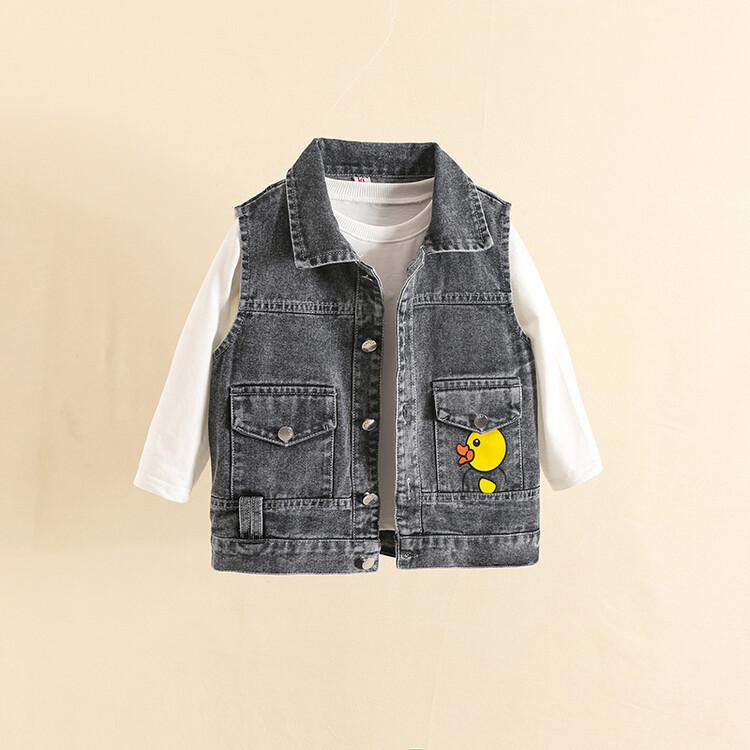 子供服 デニムベスト 春秋 男の子 アウター カジュアル 90cm 100cm 110cm 120cm 130cm 140cm ボーイズ ..