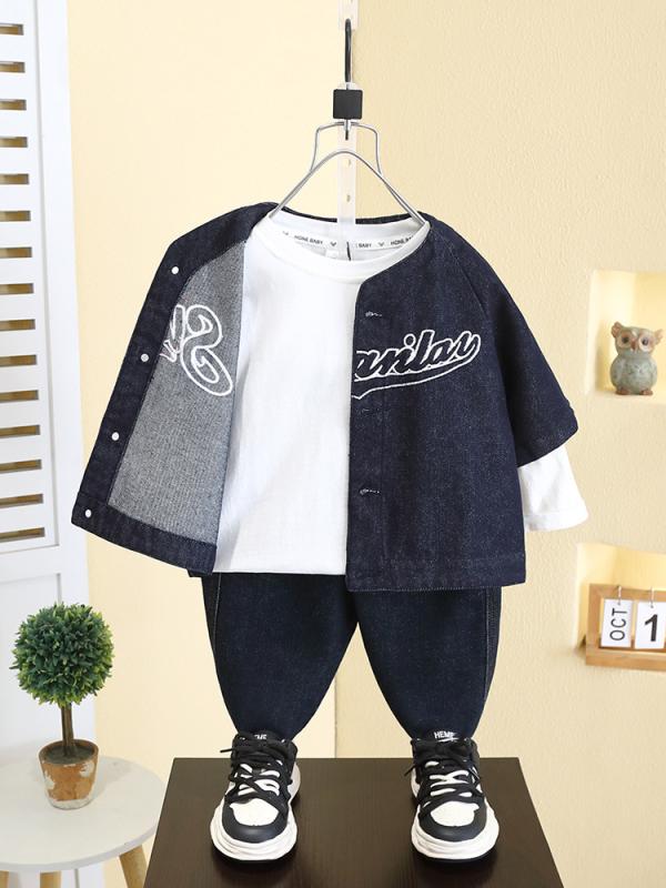 子供服 ベスト 男の子 デニム 薄手 スプリングコート 韓国風 カジュアル ボーイズ トップス 90cm 100cm 110cm 120cm 130cm 140cm 150cm