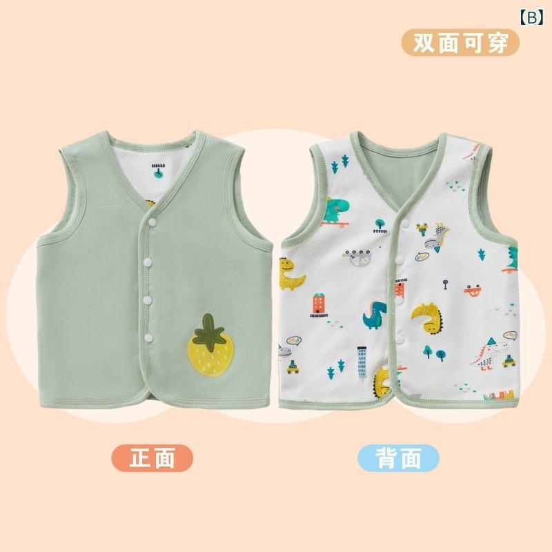 ベビー服 子供用 馬甲 春秋 アウター 赤ちゃん 背心 新生児 綿100% カートーン柄 ...