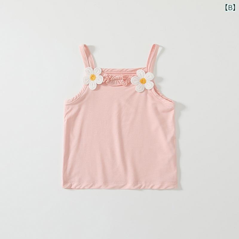 ベビー服 ベスト 女の子 春夏 ノースリーブ Tシャツ カットソー 子供服 かわいい ...