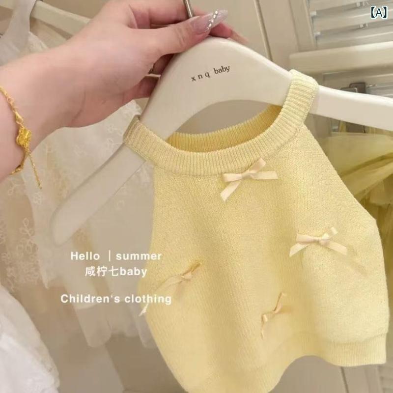 子供服 女の子 夏物 セットアップ ノースリーブ トップス チュール スカート付きパ...