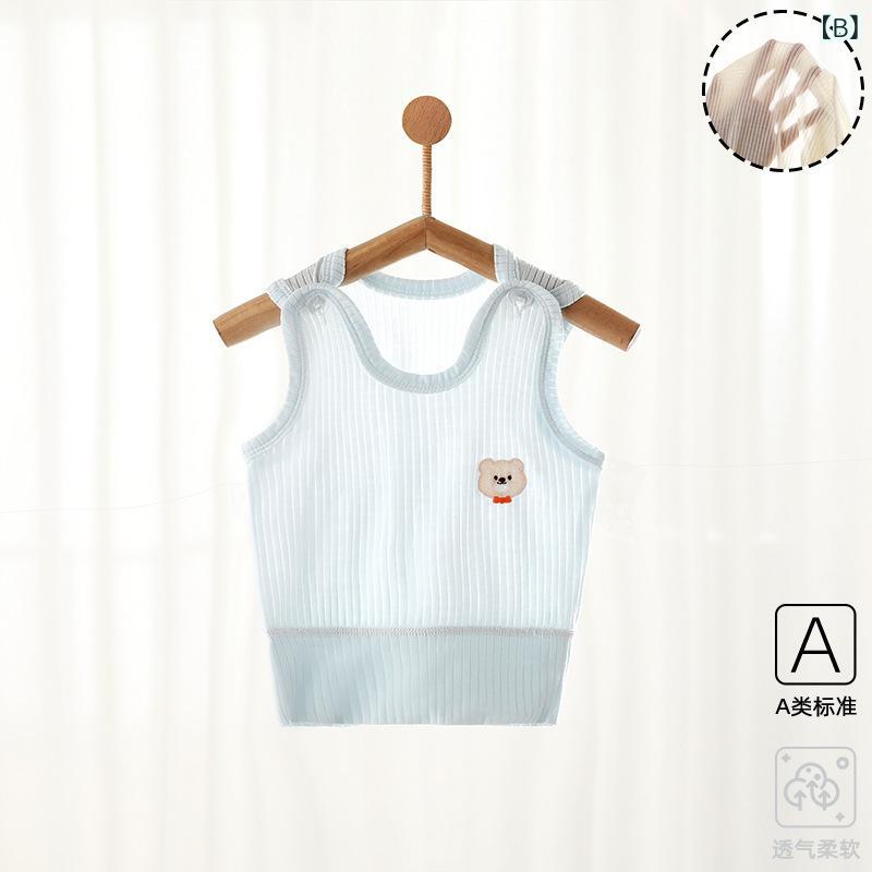 ベビー服 ベスト 新生児 赤ちゃん 夏 薄手 接触冷感 モダール 通気性 ノースリーブ カットソー 部屋着 インナー 肌着 男の子 女の子 かわいい シンプル