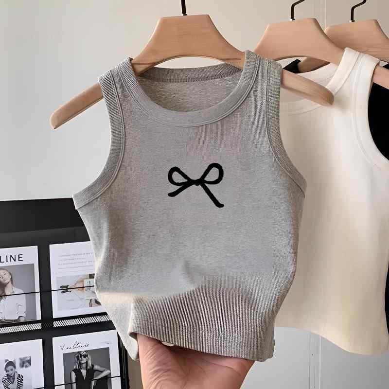 タンクトップ キッズ 女の子 子供服 コットン ノースリーブ Tシャツ グレー アルファベット プリント ..