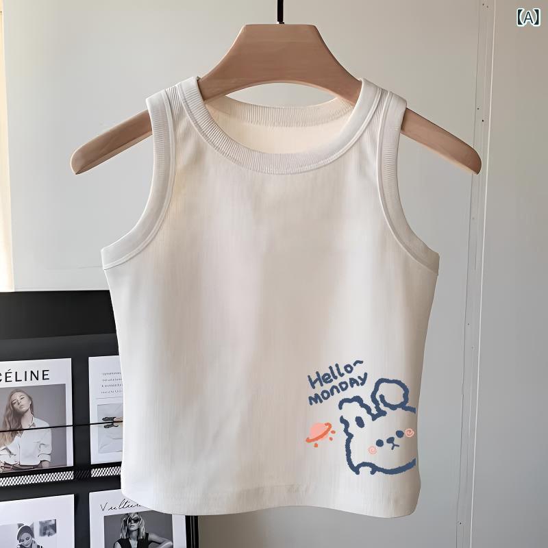 Tシャツ キッズ 女の子 ノースリーブ 子供服 トップス 綿100% タンクトップ かわい...
