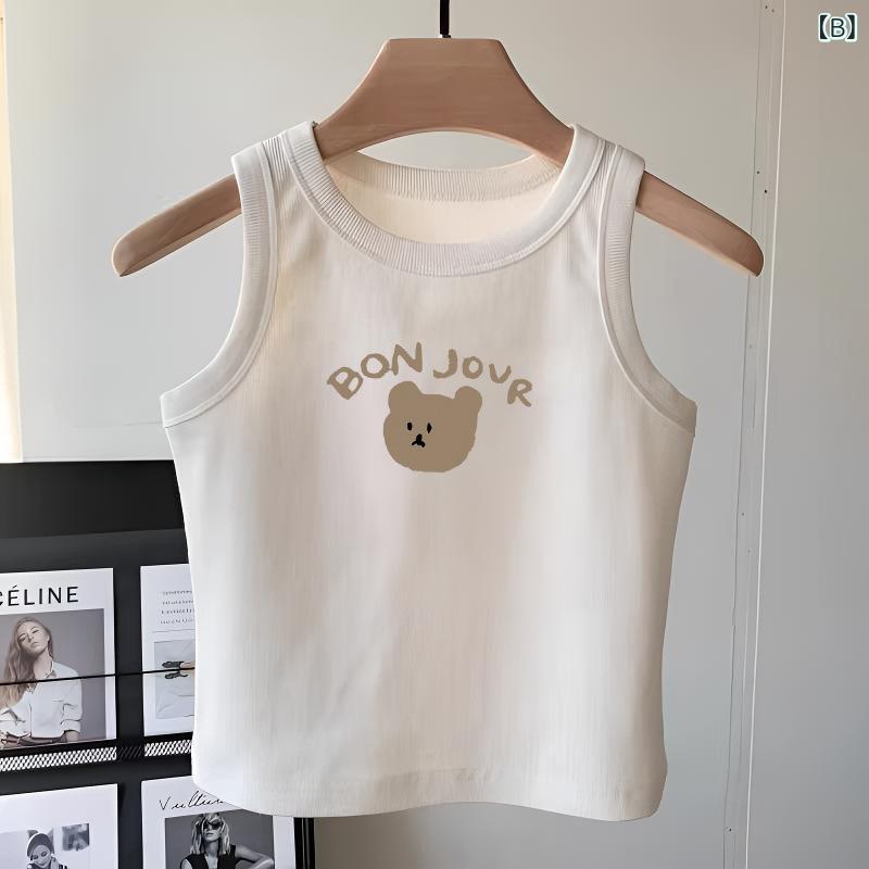 Tシャツ ガールズ キッズ 子供服 女の子 ノースリーブ トップス インナー 白 綿100...