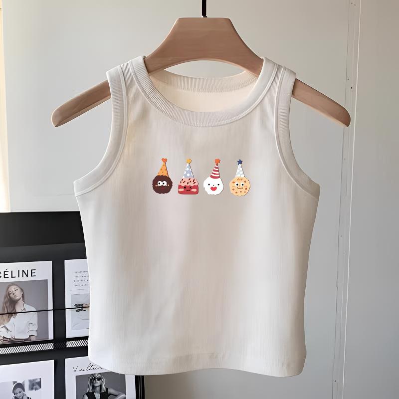 子供服 Tシャツ ノースリーブ タンクトップ 女の子 トップス 中 বড় 子供 女児 カジュアル かわいい コ..