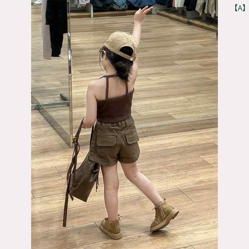 子供服 女の子 夏用タンクトップ キャミソール かわいい ノースリーブ トップス 丸首 コットン100% 普段着 部屋着 90cm 100cm 110cm 120cm 130cm 140cm 2