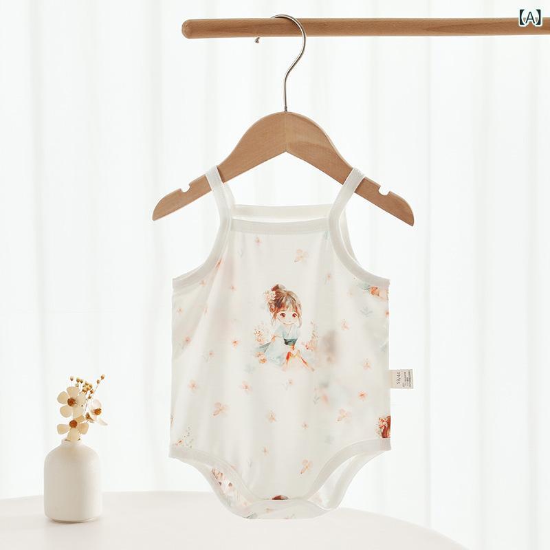 ベビー服 ベビー キッズ 子供服 ノースリーブ ロンパース カバーオール パジャマ ...