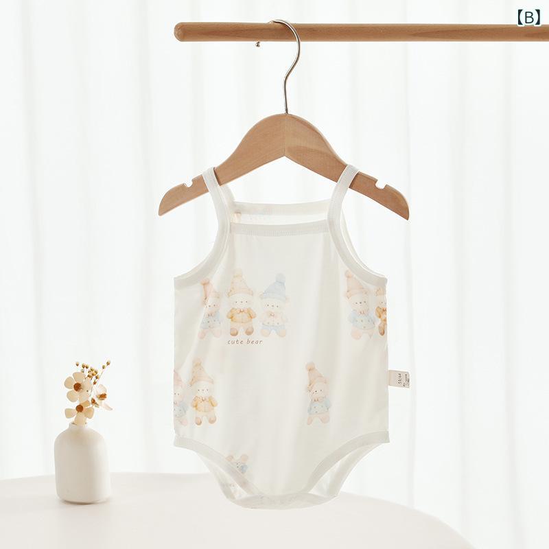 ベビー服 ベビー キッズ 子供服 ノースリーブ ロンパース カバーオール パジャマ ...