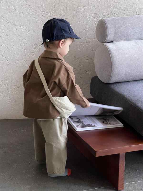 子供服 コーデュロイ ジャケット ストライプ トップス パンツ 3点セット 春秋 ベビー服 男の子 赤ちゃん 上下セット 幼児 普段着 かわいい おしゃれ