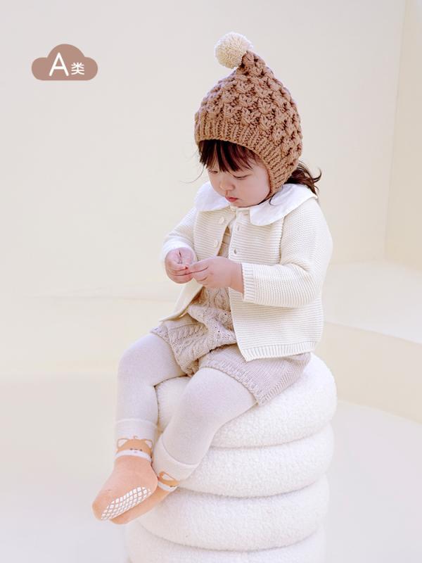 靴下 ベビー キッズ 冬用 厚手 パイル かわいい アニマル柄 室内 子供 滑り止め付き ソックス 歩行練習