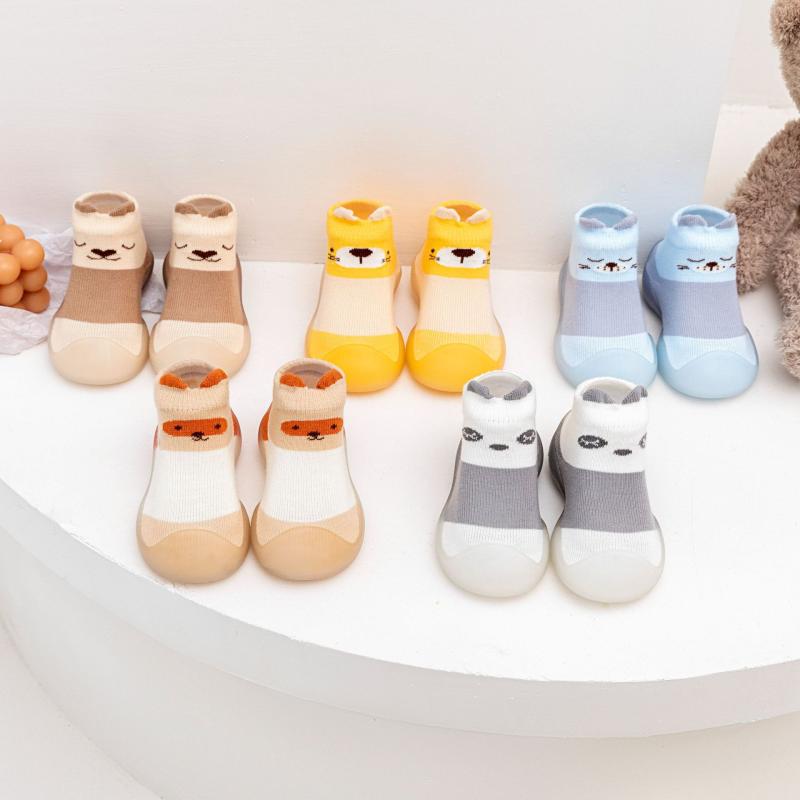 靴下 ベビー 滑り止め付き ルームシューズ 赤ちゃん ファーストシューズ 幼児 キッズ 子供 男の子 女の子 春 秋 精梳綿 通気 吸汗