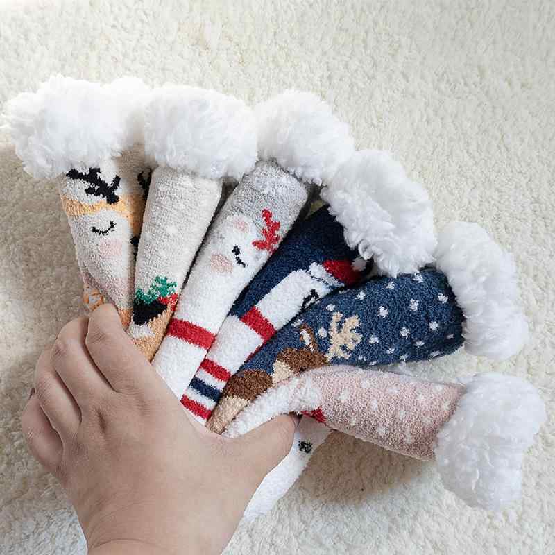 靴下 キッズ ベビー クリスマス ソックス 冬用 厚手 羊毛 滑り止め付き 床用 0歳 1歳 2歳 3歳 4歳 防寒..