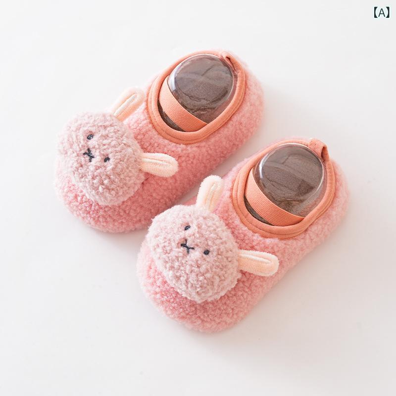 靴下 キッズ ベビー 秋冬 加絨 保温 カートゥーン キ